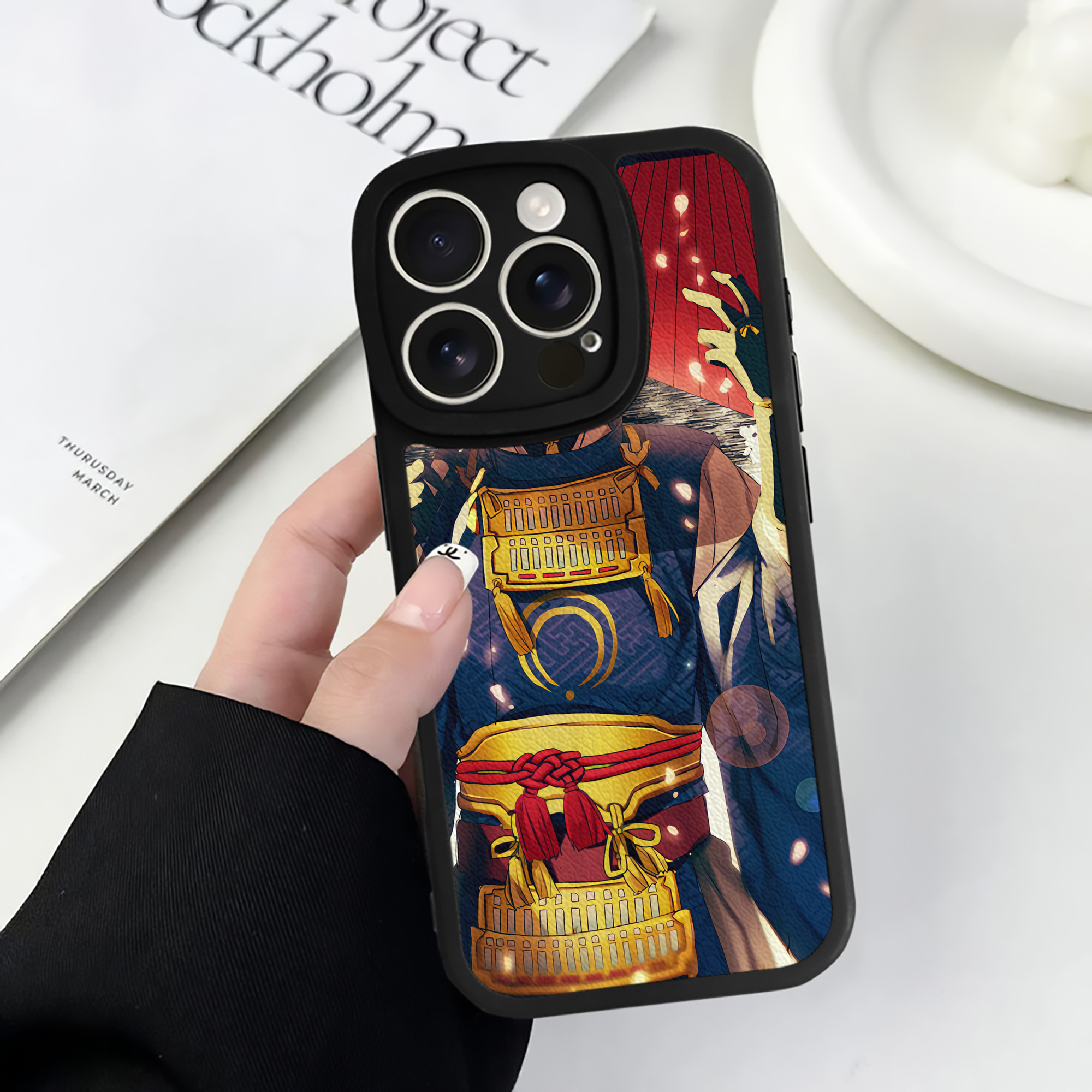 （画像用） 刀剣乱舞 Touken Ranbu 【iPhone 16シリーズ対応】シリコンスマホケース（レザー調） 材質：シリコン
